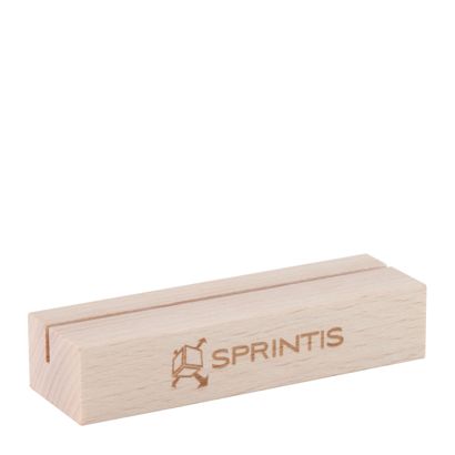 Engraved business card holder 100 mm | angled insertion slot  | 1-sided on the long side 